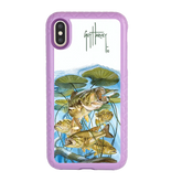 Guy Harvey Fortitude Series for Apple iPhone XS Max - Five Largemouth Under Lilypads - Custom Case - LilacBlossom - cellhelmet