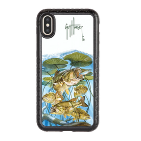 Guy Harvey Fortitude Series for Apple iPhone XS Max - Five Largemouth Under Lilypads - Custom Case - OnyxBlack - cellhelmet