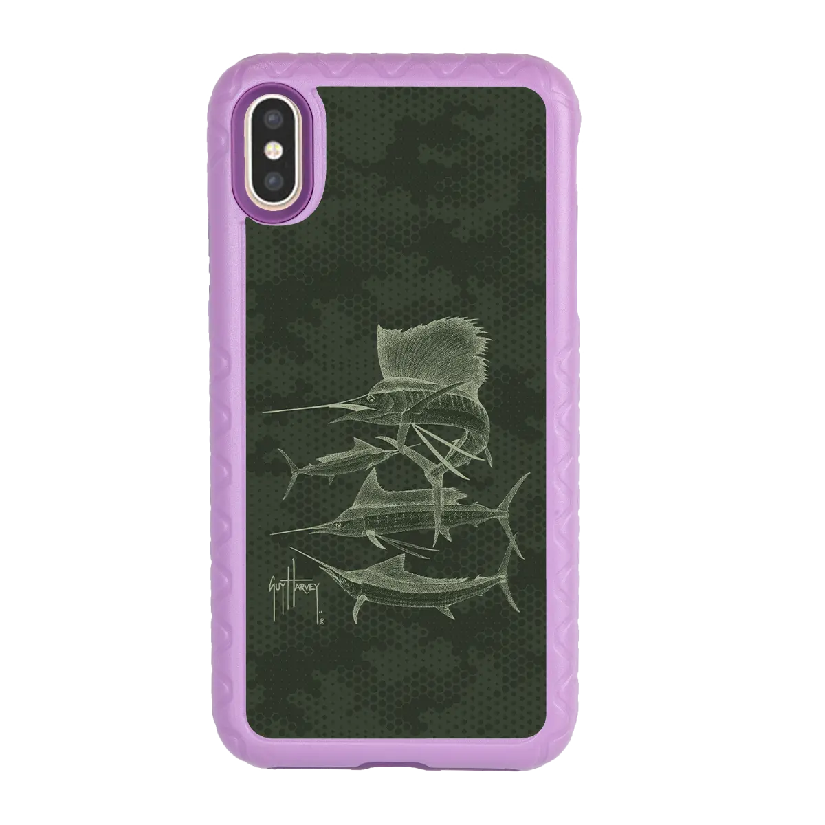 Guy Harvey Fortitude Series for Apple iPhone XS Max - Green Camo - Custom Case - LilacBlossom - cellhelmet