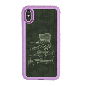 Guy Harvey Fortitude Series for Apple iPhone XS Max - Green Camo - Custom Case - LilacBlossom - cellhelmet
