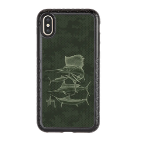 Guy Harvey Fortitude Series for Apple iPhone XS Max - Green Camo - Custom Case - OnyxBlack - cellhelmet