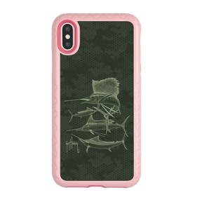 Guy Harvey Fortitude Series for Apple iPhone XS Max - Green Camo - Custom Case - PinkMagnolia - cellhelmet