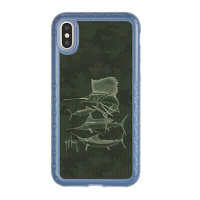 Guy Harvey Fortitude Series for Apple iPhone XS Max - Green Camo - Custom Case - SlateBlue - cellhelmet