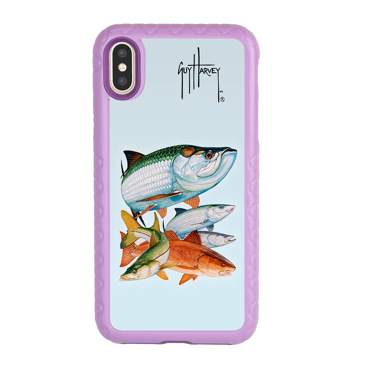 Guy Harvey Fortitude Series for Apple iPhone XS Max - Inshore Collage - Custom Case - LilacBlossom - cellhelmet