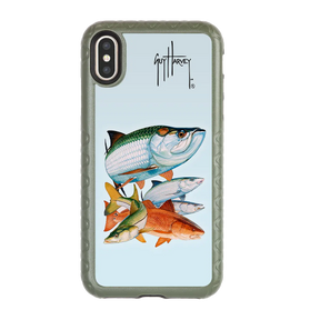 Guy Harvey Fortitude Series for Apple iPhone XS Max - Inshore Collage - Custom Case - OliveDrabGreen - cellhelmet