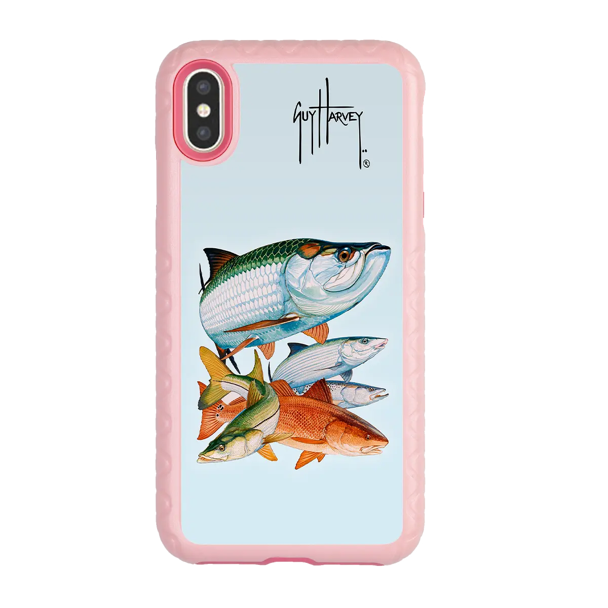 Guy Harvey Fortitude Series for Apple iPhone XS Max - Inshore Collage - Custom Case - PinkMagnolia - cellhelmet