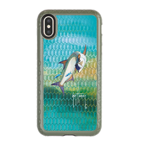 Guy Harvey Fortitude Series for Apple iPhone XS Max - Tarpon Skin - Custom Case - OliveDrabGreen - cellhelmet