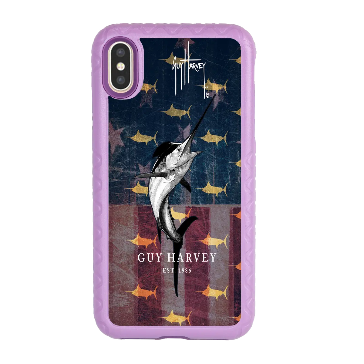 Guy Harvey Fortitude Series for Apple iPhone XS/X - American Marlin - Custom Case - LilacBlossom - cellhelmet