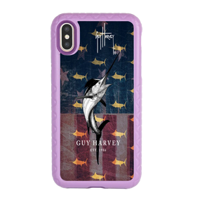 Guy Harvey Fortitude Series for Apple iPhone XS/X - American Marlin - Custom Case - LilacBlossom - cellhelmet