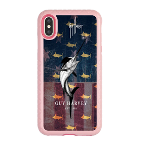 Guy Harvey Fortitude Series for Apple iPhone XS/X - American Marlin - Custom Case - PinkMagnolia - cellhelmet