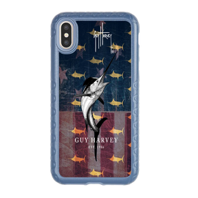 Guy Harvey Fortitude Series for Apple iPhone XS/X - American Marlin - Custom Case - SlateBlue - cellhelmet