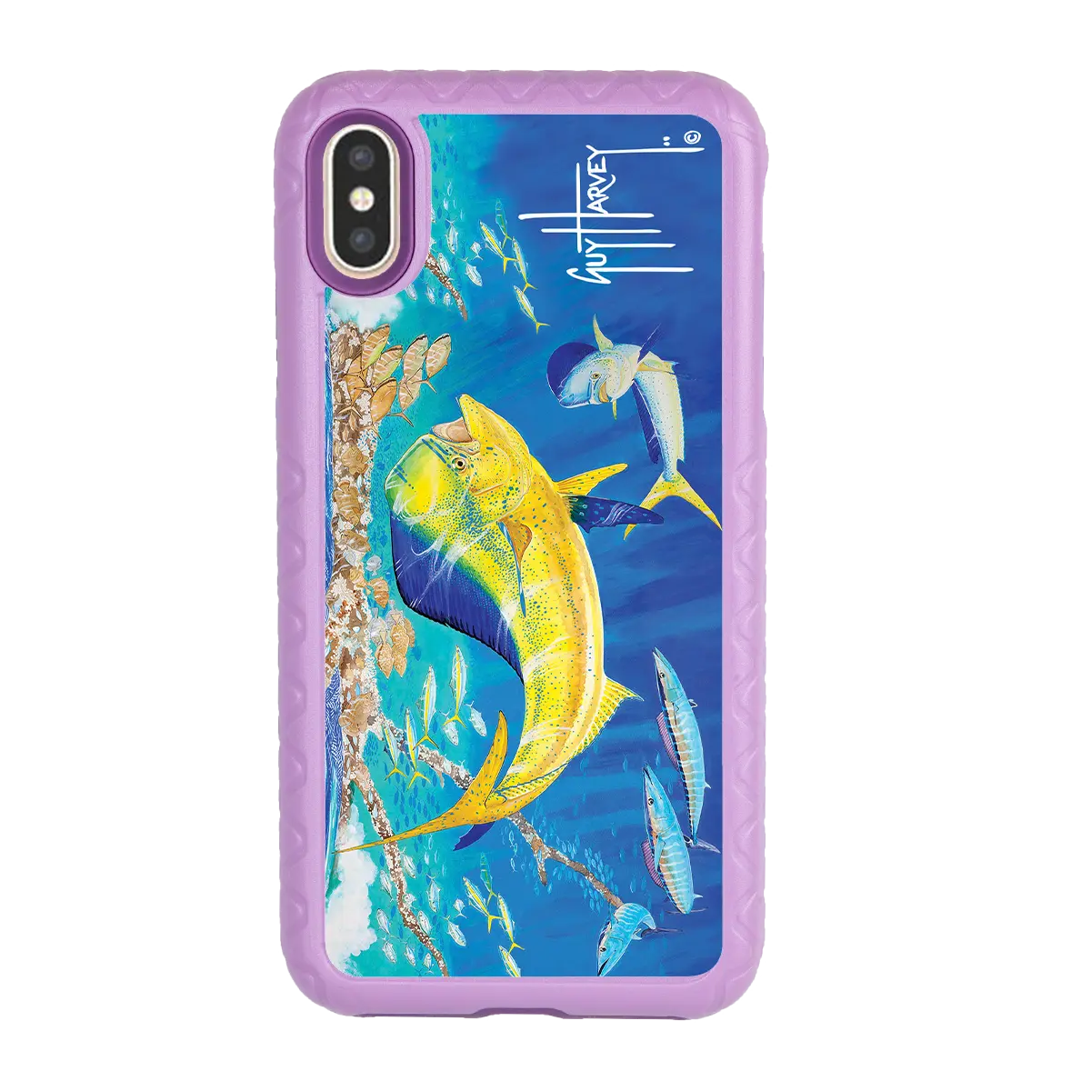 Guy Harvey Fortitude Series for Apple iPhone XS/X - Dolphin Oasis - Custom Case - LilacBlossom - cellhelmet