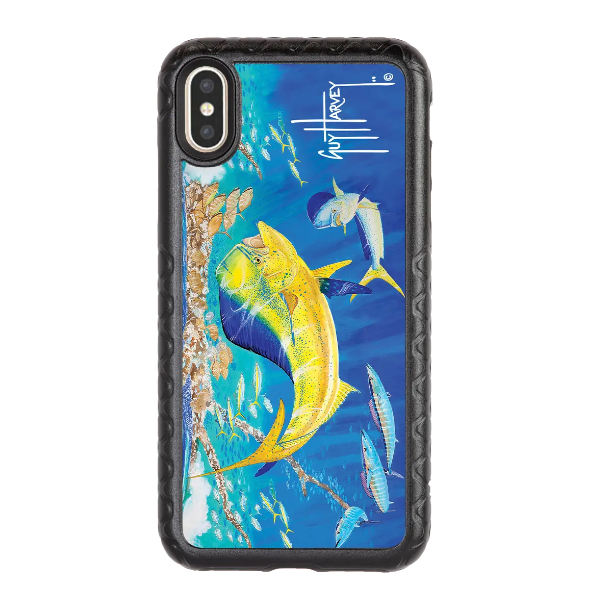 Guy Harvey Fortitude Series for Apple iPhone XS/X - Dolphin Oasis - Custom Case - OnyxBlack - cellhelmet