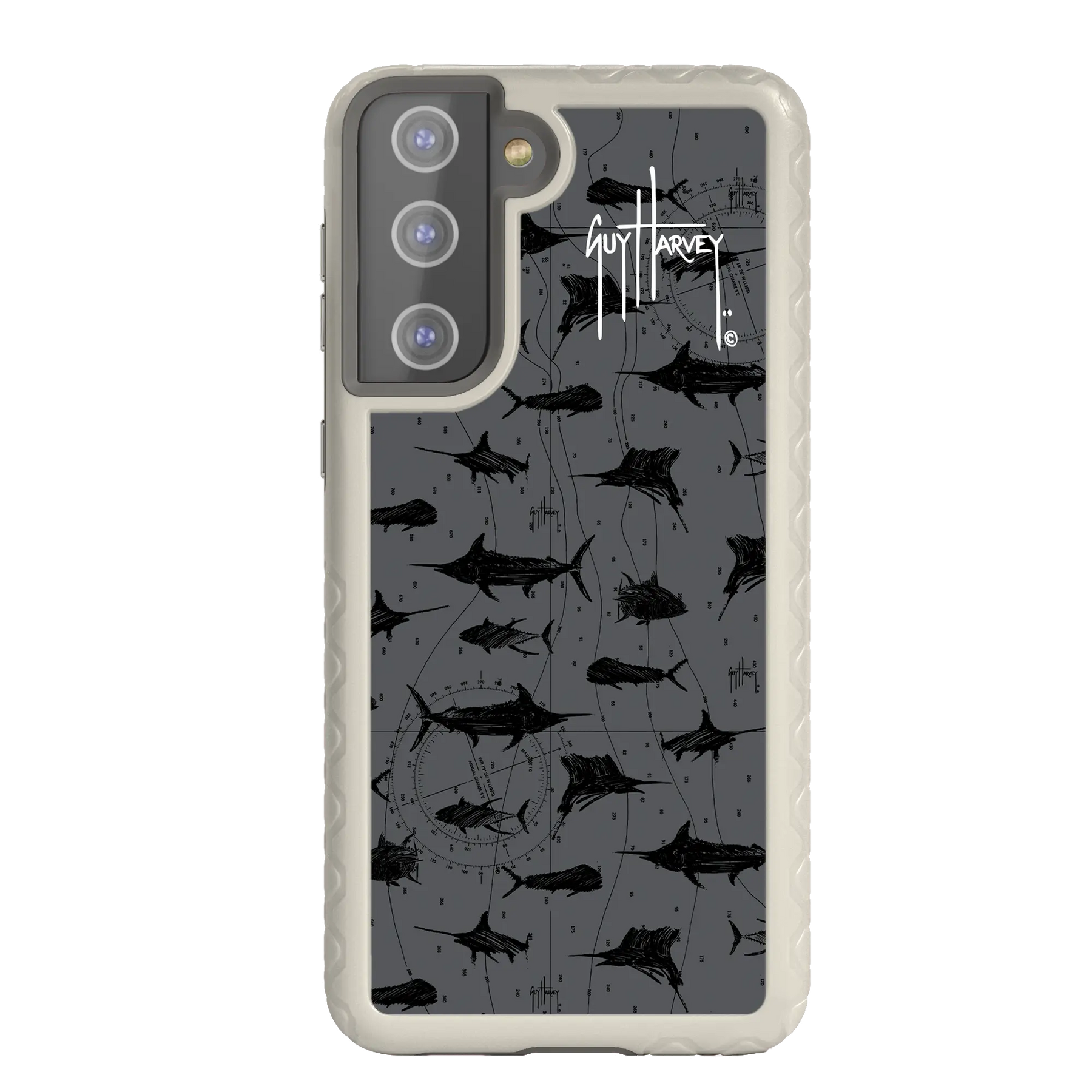Guy Harvey Fortitude Series for Samsung Galaxy S21 - Black Scribbler - Custom Case - Gray - cellhelmet