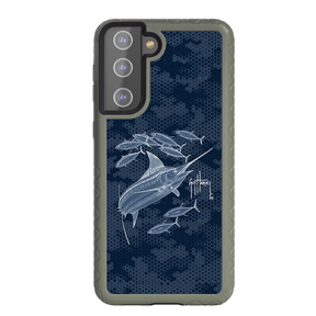 Guy Harvey Fortitude Series for Samsung Galaxy S21 - Blue Camo - Custom Case - OliveDrabGreen - cellhelmet