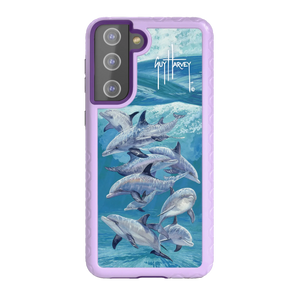 Guy Harvey Fortitude Series for Samsung Galaxy S21 - Bottlenose Dolphins - Custom Case - LilacBlossom - cellhelmet