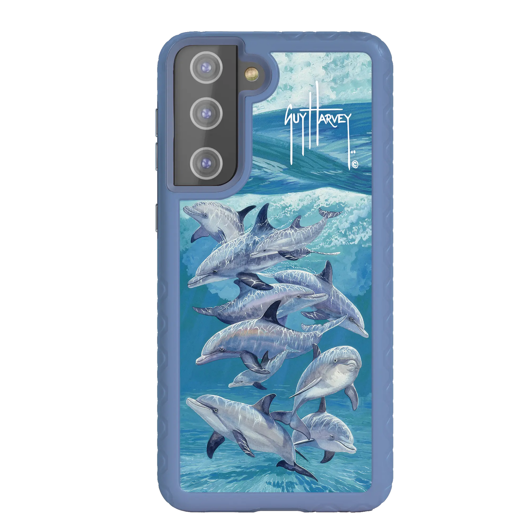 Guy Harvey Fortitude Series for Samsung Galaxy S21 - Bottlenose Dolphins - Custom Case - SlateBlue - cellhelmet