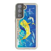 Guy Harvey Fortitude Series for Samsung Galaxy S21 - Dolphin Oasis - Custom Case - Gray - cellhelmet
