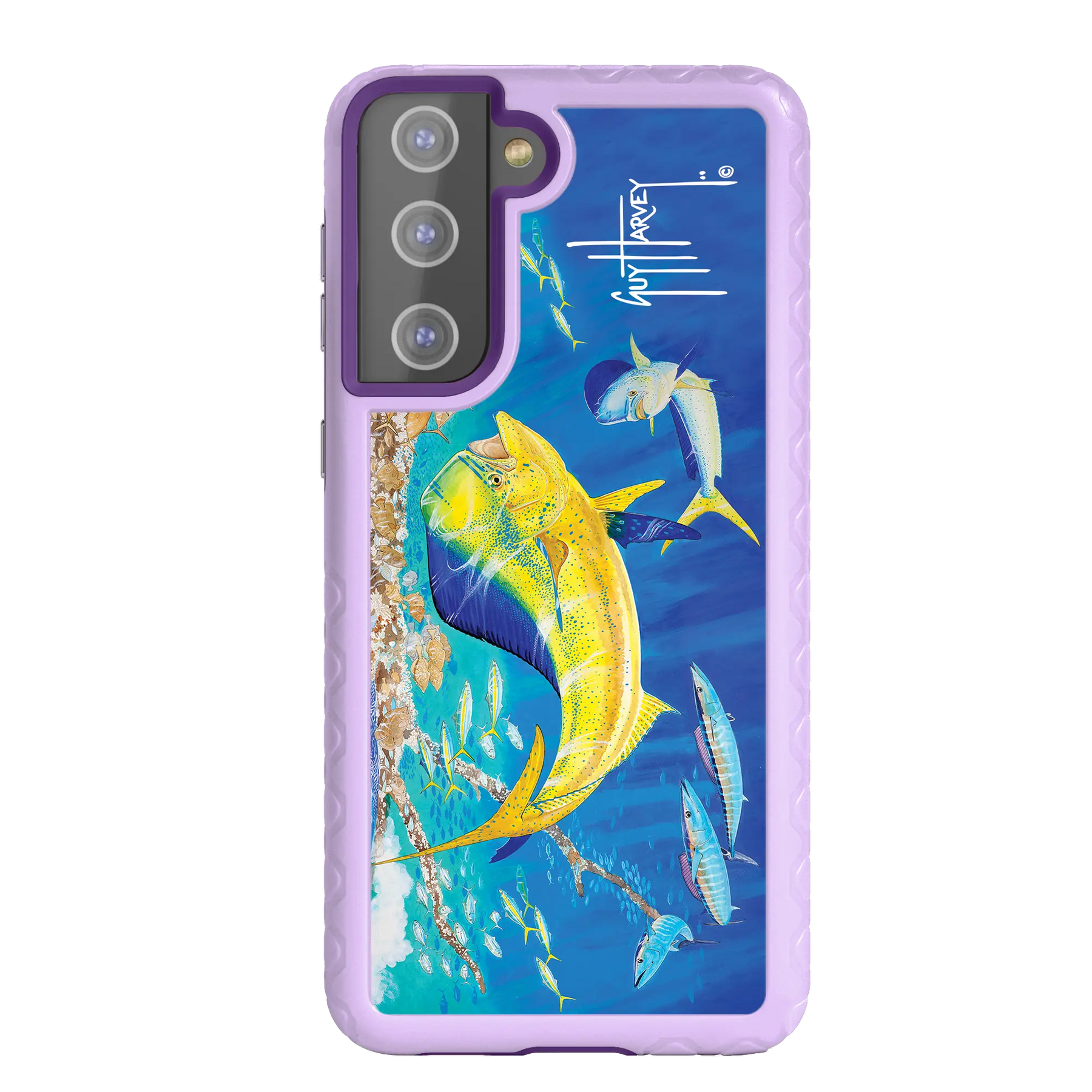 Guy Harvey Fortitude Series for Samsung Galaxy S21 - Dolphin Oasis - Custom Case - LilacBlossom - cellhelmet