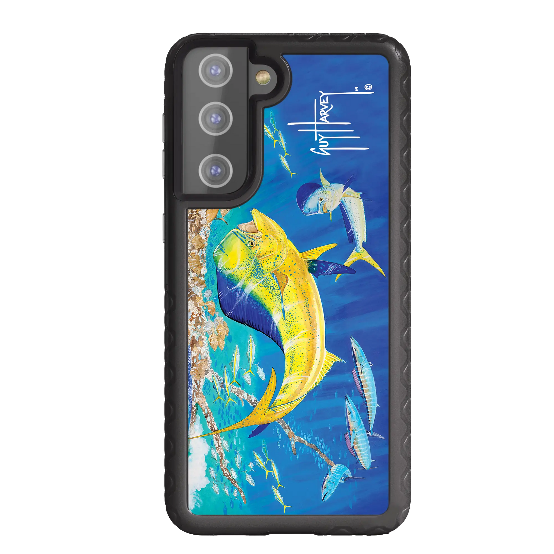 Guy Harvey Fortitude Series for Samsung Galaxy S21 - Dolphin Oasis - Custom Case - OnyxBlack - cellhelmet
