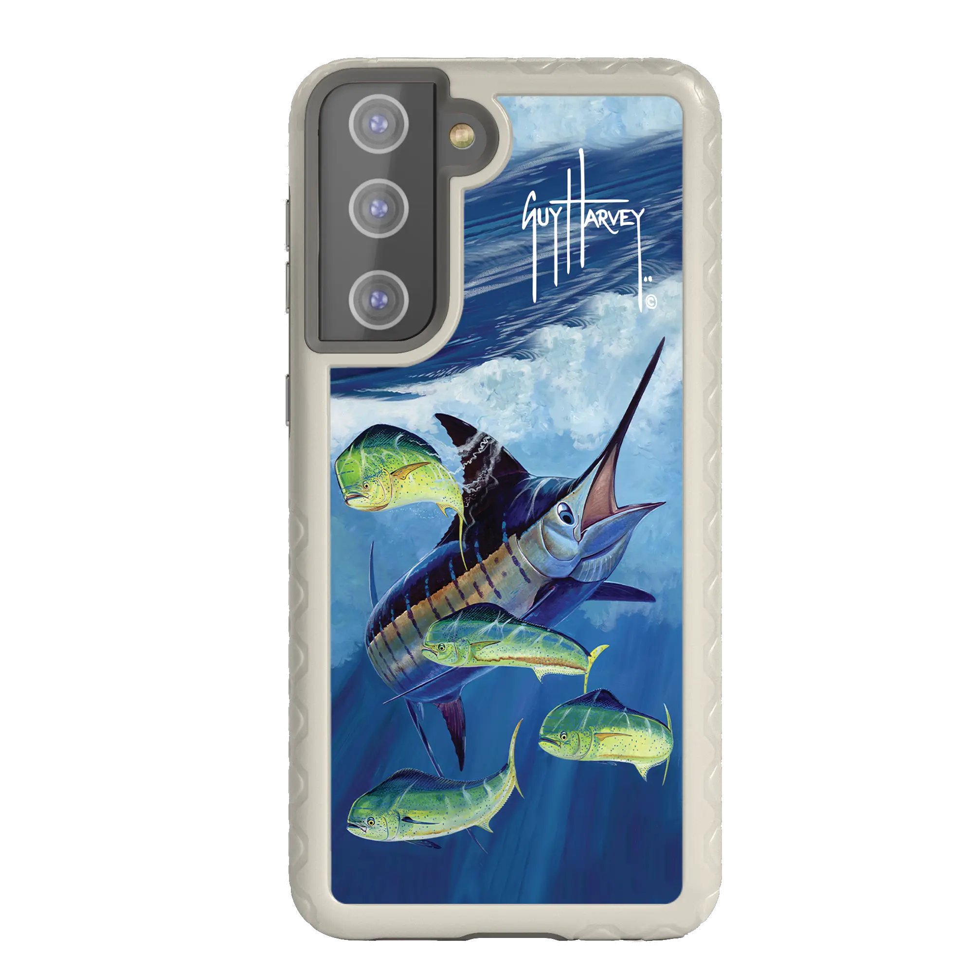 Guy Harvey Fortitude Series for Samsung Galaxy S21 - Four Play - Custom Case - Gray - cellhelmet