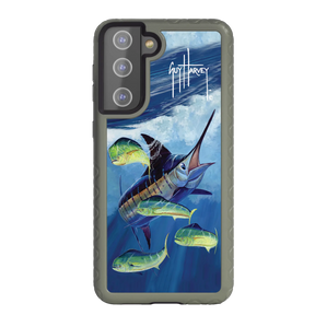 Guy Harvey Fortitude Series for Samsung Galaxy S21 - Four Play - Custom Case - OliveDrabGreen - cellhelmet