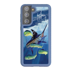 Guy Harvey Fortitude Series for Samsung Galaxy S21 - Four Play - Custom Case - SlateBlue - cellhelmet