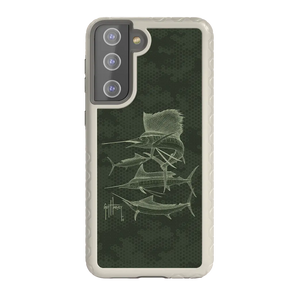 Guy Harvey Fortitude Series for Samsung Galaxy S21 - Green Camo - Custom Case - Gray - cellhelmet