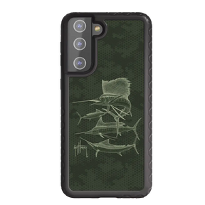 Guy Harvey Fortitude Series for Samsung Galaxy S21 - Green Camo - Custom Case - OnyxBlack - cellhelmet