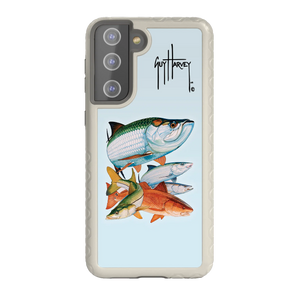 Guy Harvey Fortitude Series for Samsung Galaxy S21 - Inshore Collage - Custom Case - Gray - cellhelmet