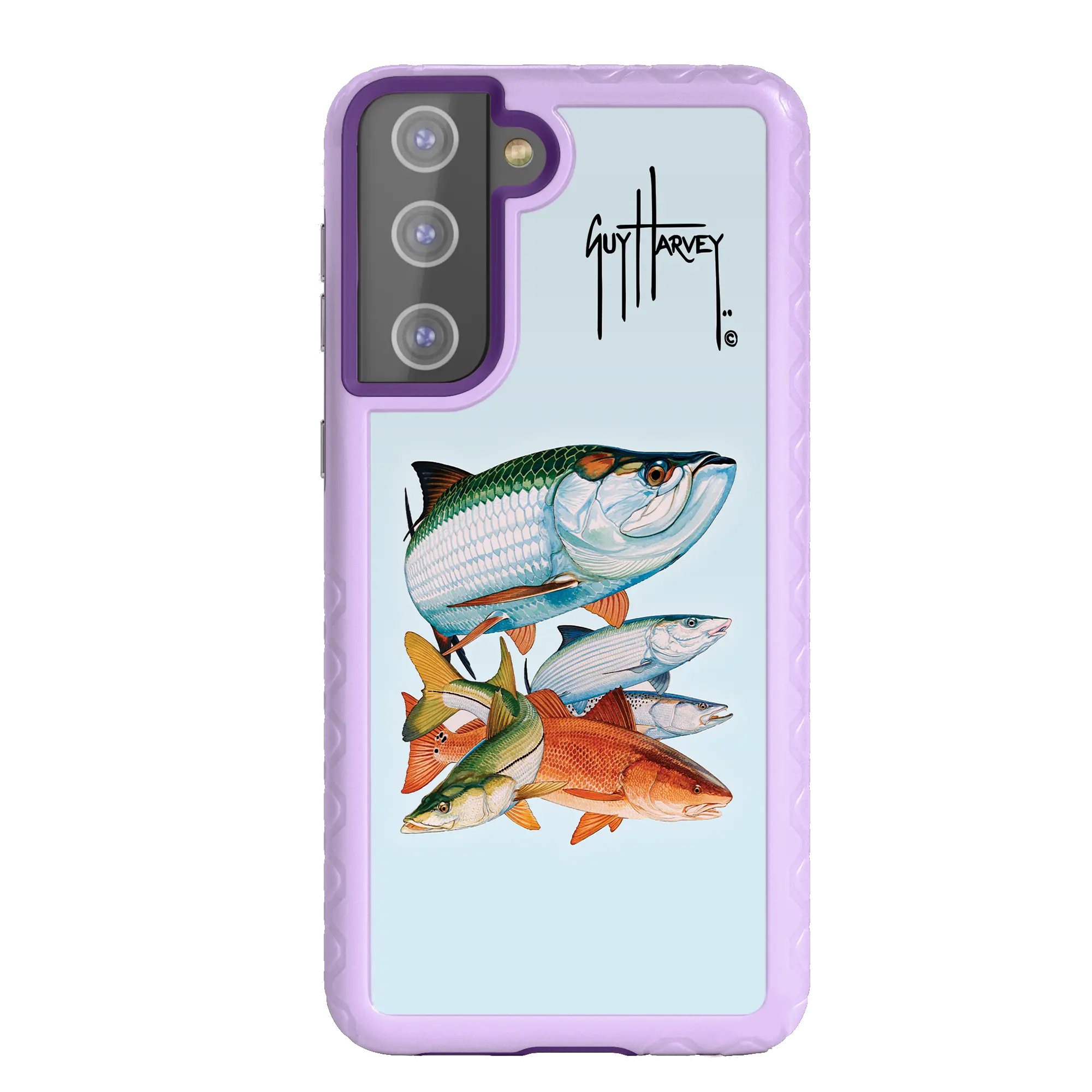 Guy Harvey Fortitude Series for Samsung Galaxy S21 - Inshore Collage - Custom Case - LilacBlossom - cellhelmet