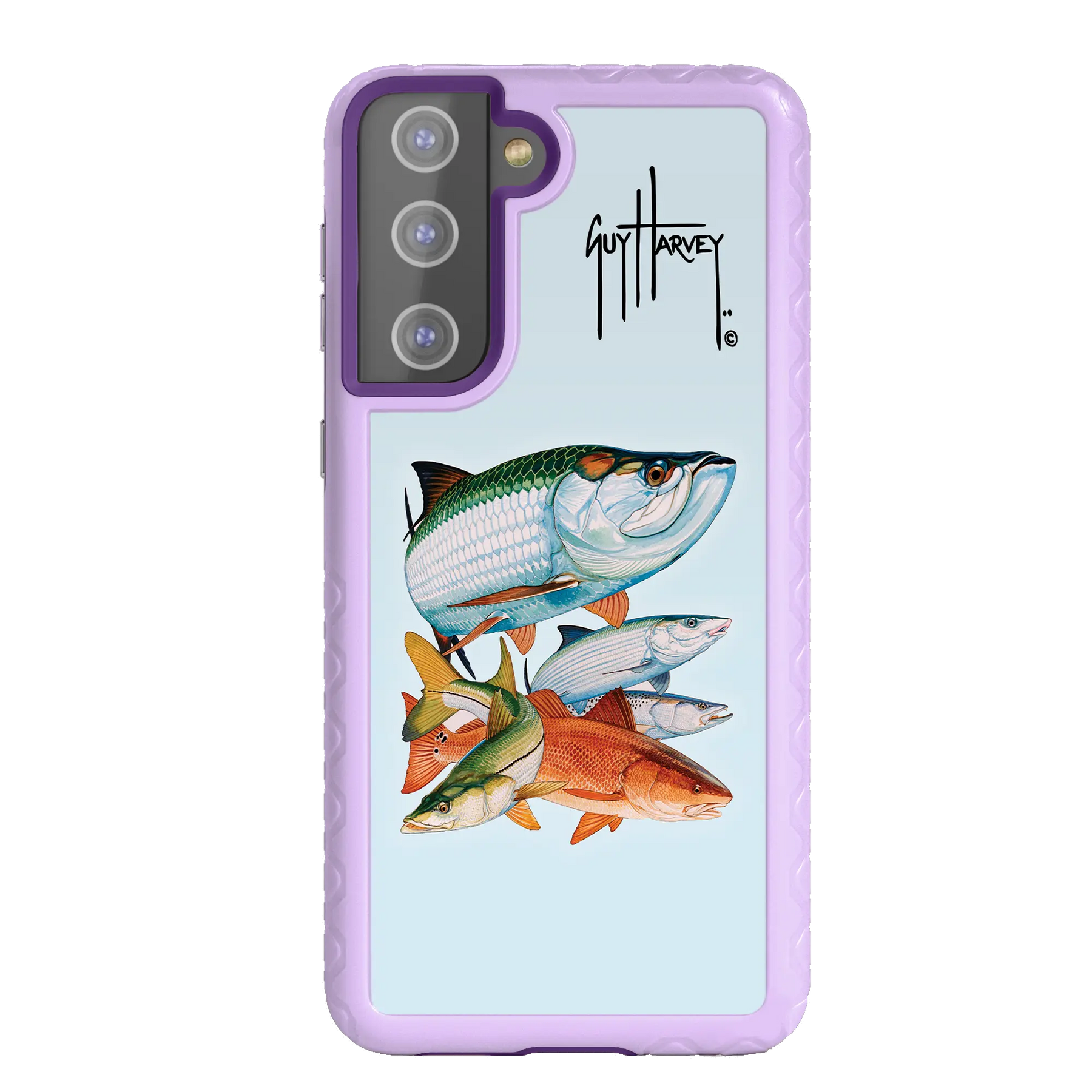 Guy Harvey Fortitude Series for Samsung Galaxy S21 - Inshore Collage - Custom Case - LilacBlossom - cellhelmet
