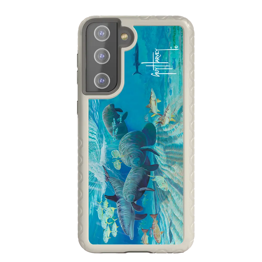 Guy Harvey Fortitude Series for Samsung Galaxy S21 - Manatee Pass - Custom Case - Gray - cellhelmet