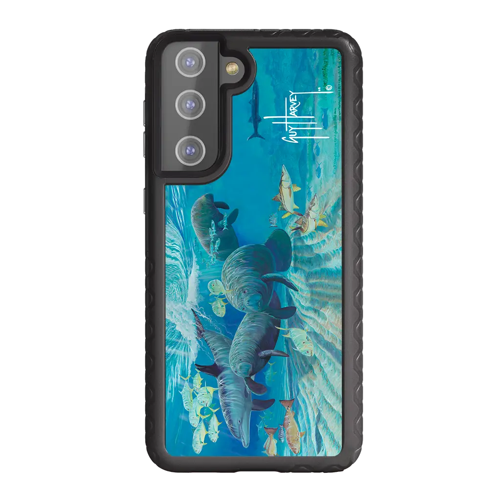 Guy Harvey Fortitude Series for Samsung Galaxy S21 - Manatee Pass - Custom Case - OnyxBlack - cellhelmet