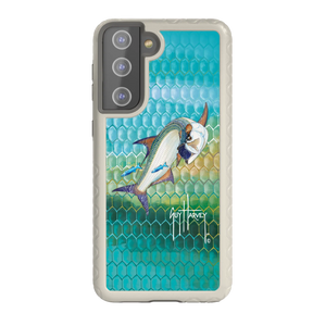Guy Harvey Fortitude Series for Samsung Galaxy S21 - Tarpon Skin - Custom Case - Gray - cellhelmet