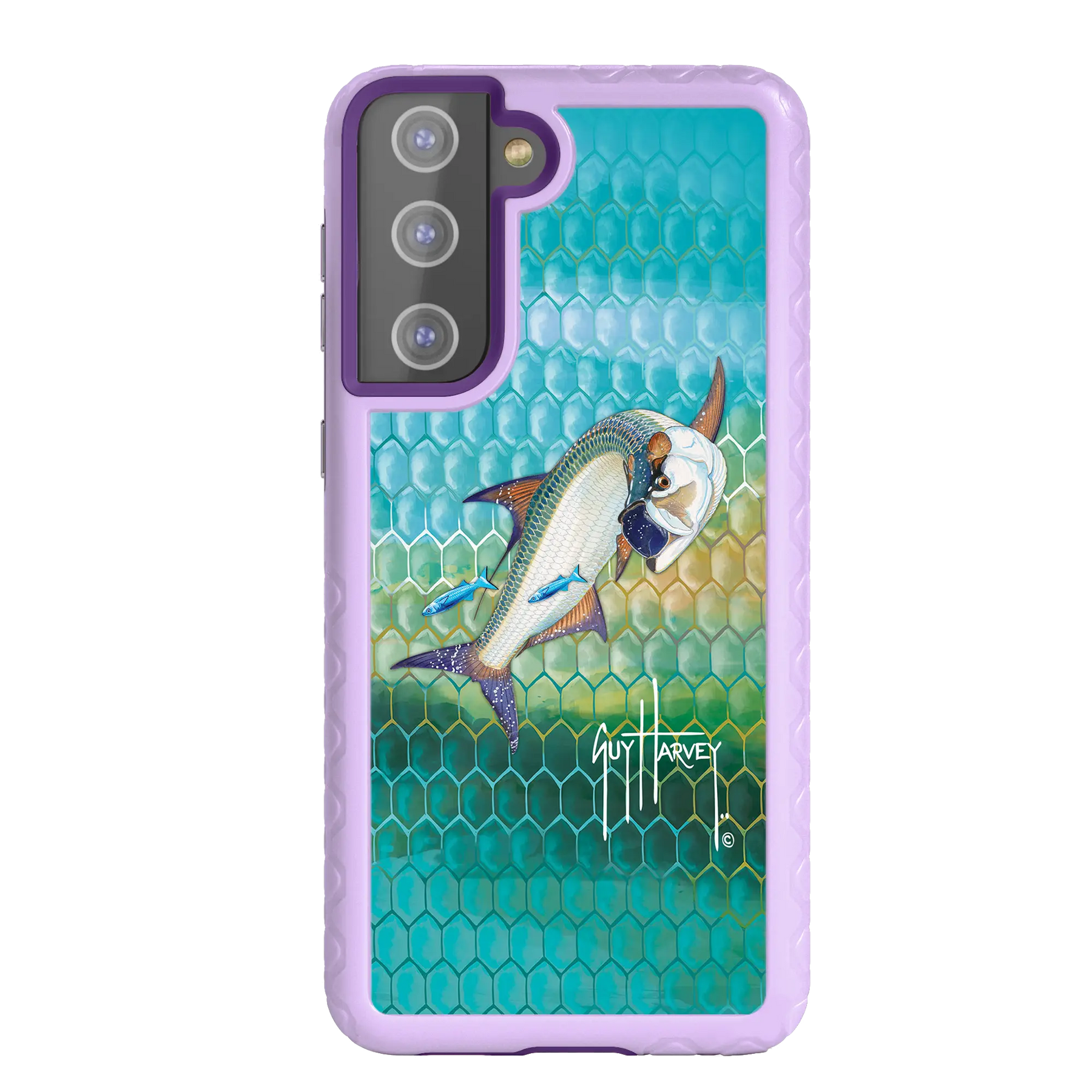 Guy Harvey Fortitude Series for Samsung Galaxy S21 - Tarpon Skin - Custom Case - LilacBlossom - cellhelmet