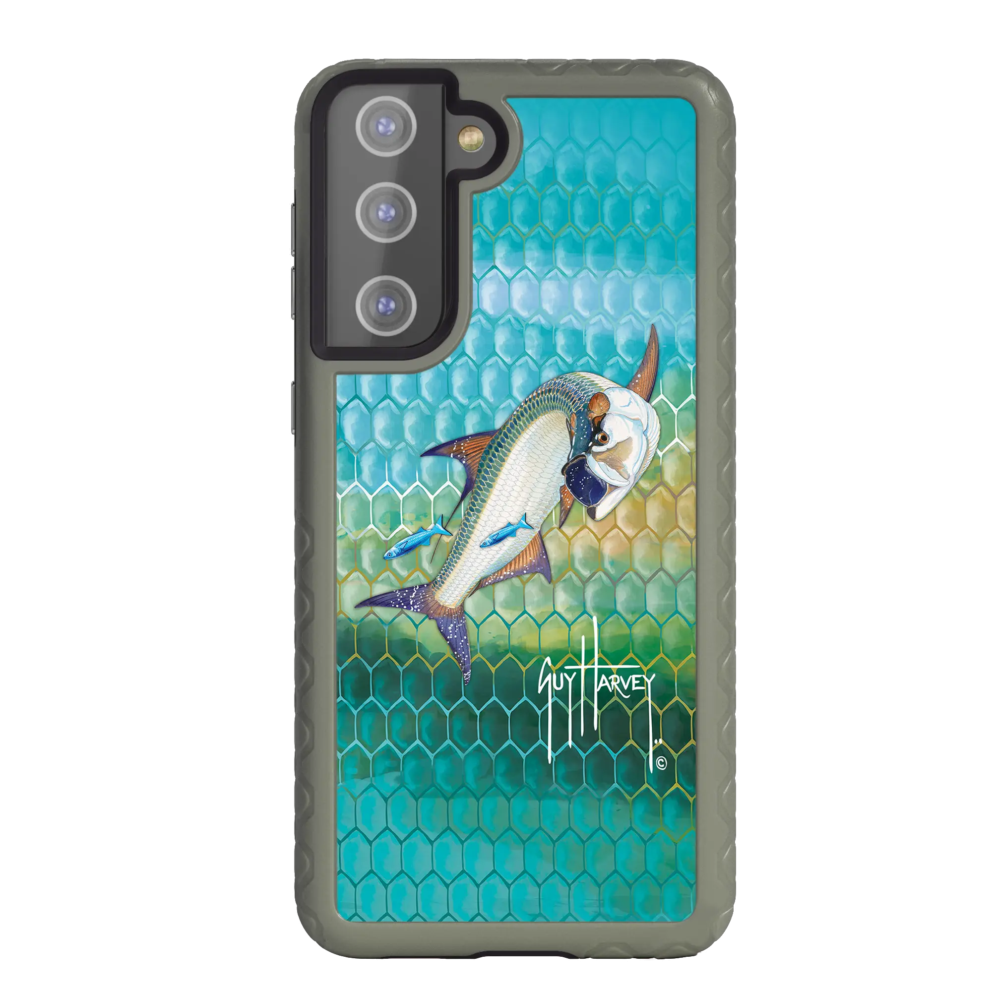 Guy Harvey Fortitude Series for Samsung Galaxy S21 - Tarpon Skin - Custom Case - OliveDrabGreen - cellhelmet