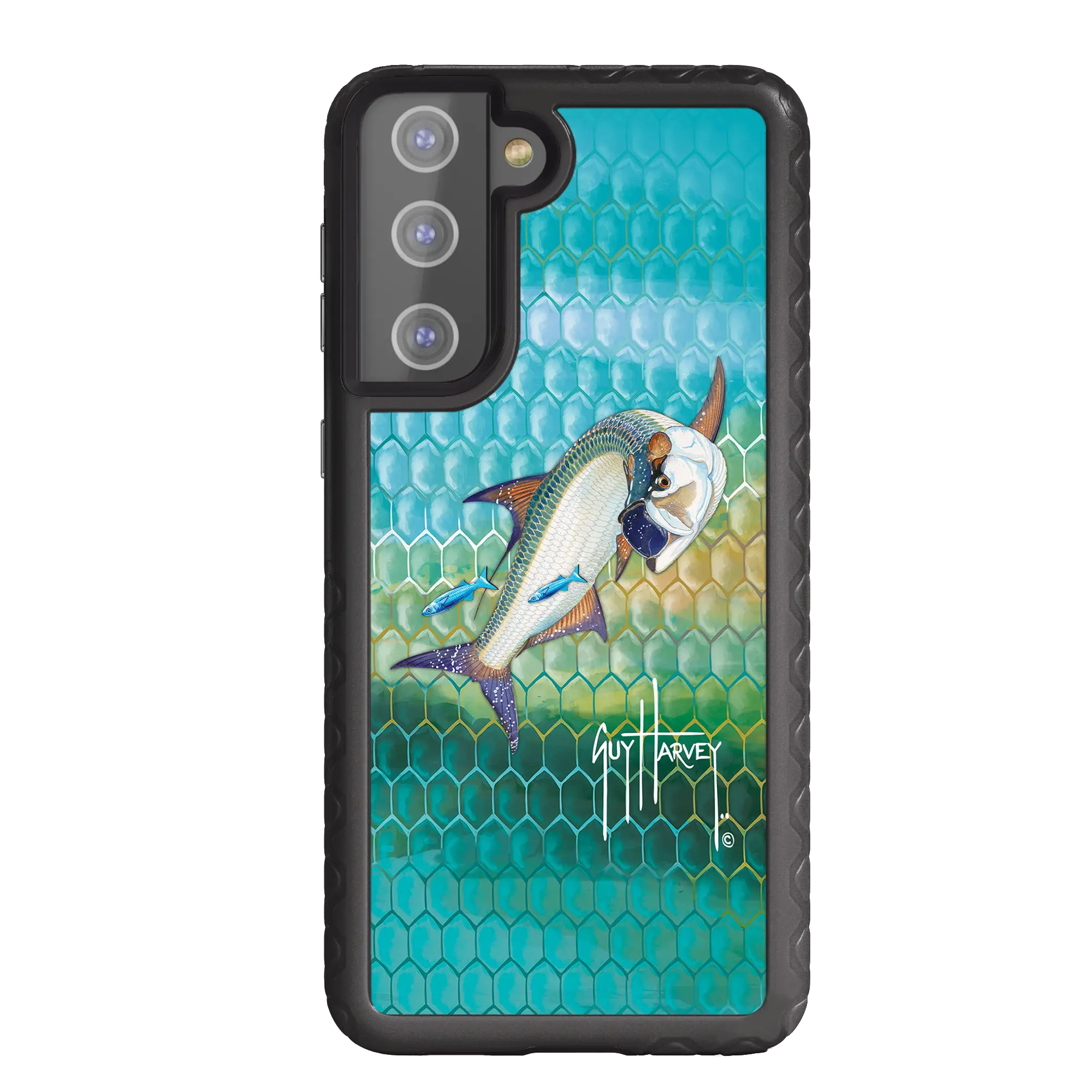 Guy Harvey Fortitude Series for Samsung Galaxy S21 - Tarpon Skin - Custom Case - OnyxBlack - cellhelmet