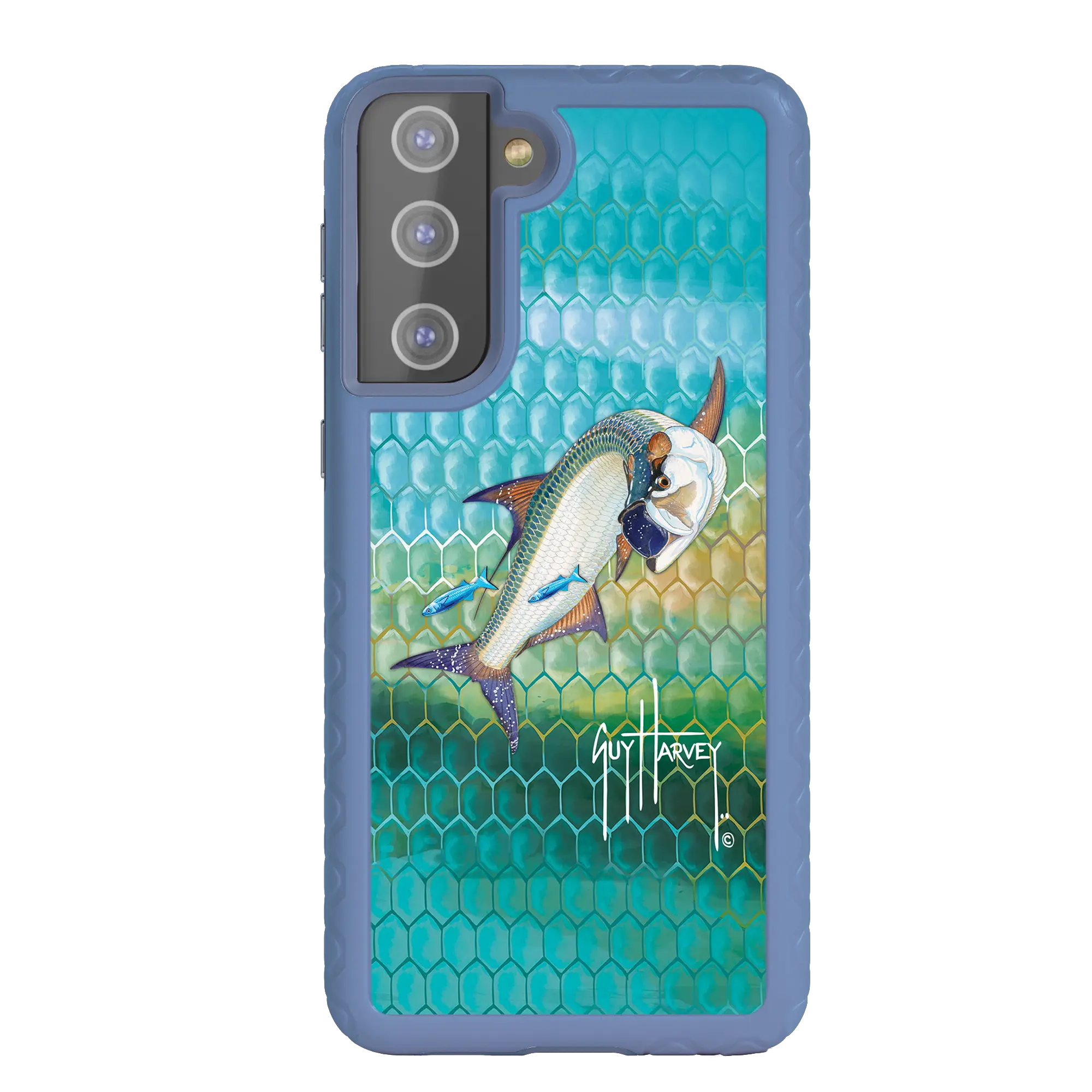 Guy Harvey Fortitude Series for Samsung Galaxy S21 - Tarpon Skin - Custom Case - SlateBlue - cellhelmet