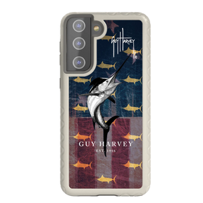 Guy Harvey Fortitude Series for Samsung Galaxy S21 Plus - American Marlin - Custom Case - Gray - cellhelmet