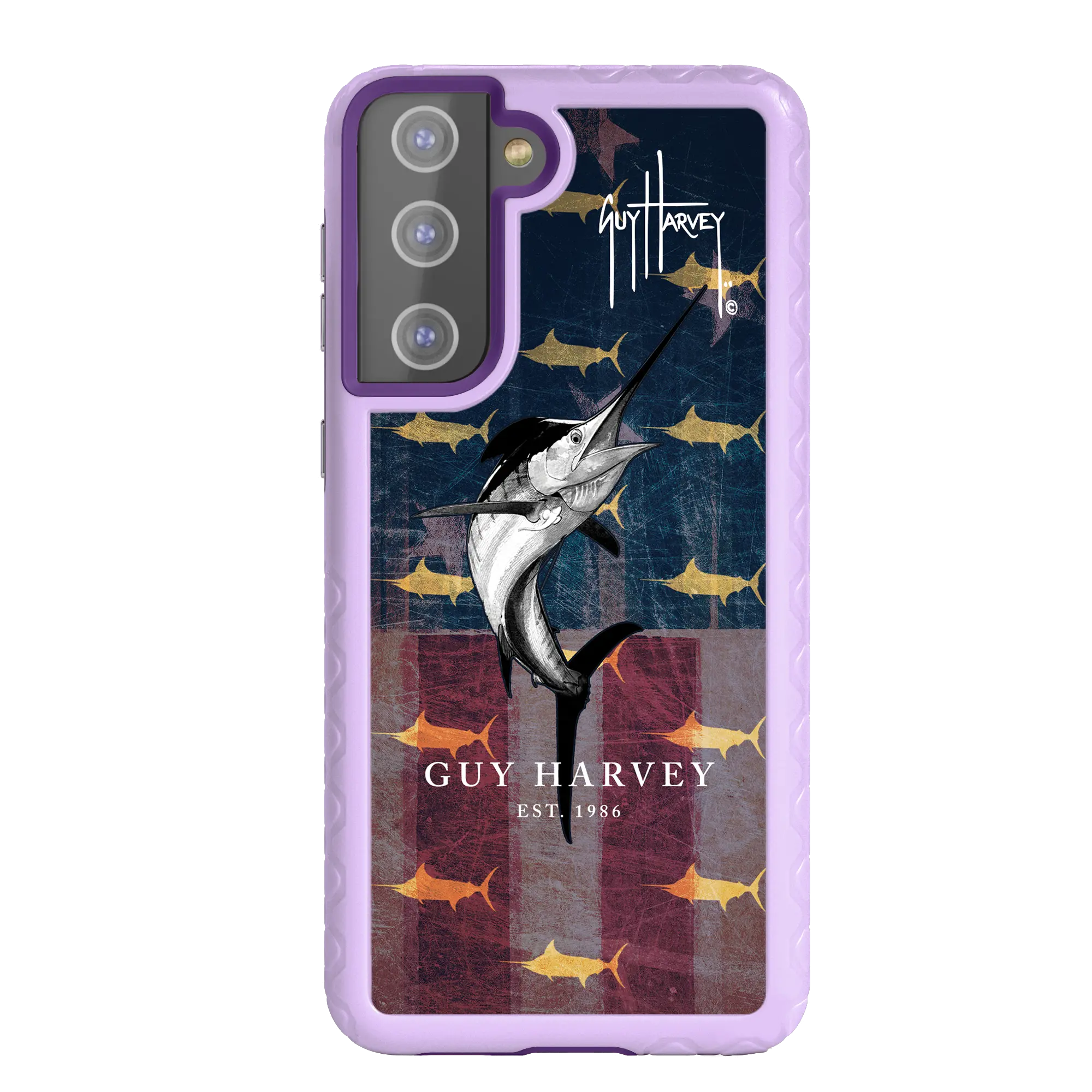 Guy Harvey Fortitude Series for Samsung Galaxy S21 Plus - American Marlin - Custom Case - LilacBlossom - cellhelmet