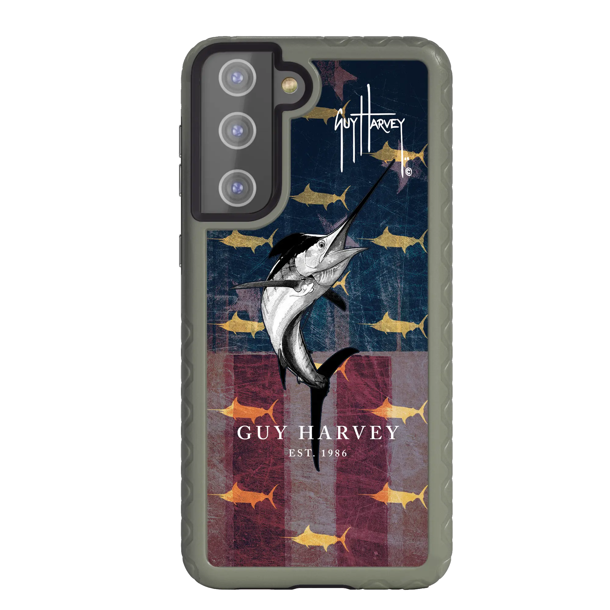 Guy Harvey Fortitude Series for Samsung Galaxy S21 Plus - American Marlin - Custom Case - OliveDrabGreen - cellhelmet