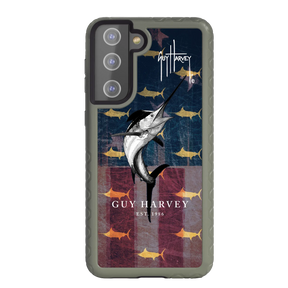 Guy Harvey Fortitude Series for Samsung Galaxy S21 Plus - American Marlin - Custom Case - OliveDrabGreen - cellhelmet