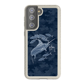 Guy Harvey Fortitude Series for Samsung Galaxy S21 Plus - Blue Camo - Custom Case - Gray - cellhelmet