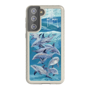 Guy Harvey Fortitude Series for Samsung Galaxy S21 Plus - Bottlenose Dolphins - Custom Case - Gray - cellhelmet