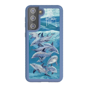 Guy Harvey Fortitude Series for Samsung Galaxy S21 Plus - Bottlenose Dolphins - Custom Case - SlateBlue - cellhelmet