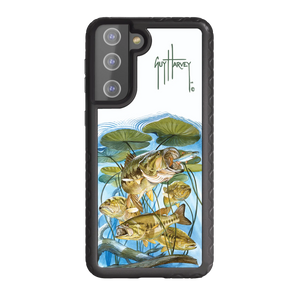 Guy Harvey Fortitude Series for Samsung Galaxy S21 Plus - Five Largemouth Under Lilypads - Custom Case - OnyxBlack - cellhelmet
