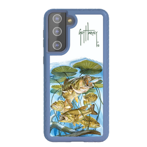 Guy Harvey Fortitude Series for Samsung Galaxy S21 Plus - Five Largemouth Under Lilypads - Custom Case - SlateBlue - cellhelmet