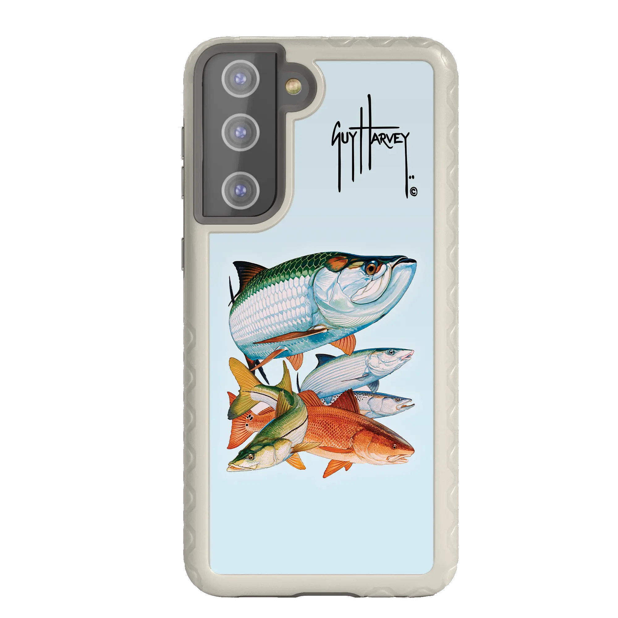 Guy Harvey Fortitude Series for Samsung Galaxy S21 Plus - Inshore Collage - Custom Case - Gray - cellhelmet