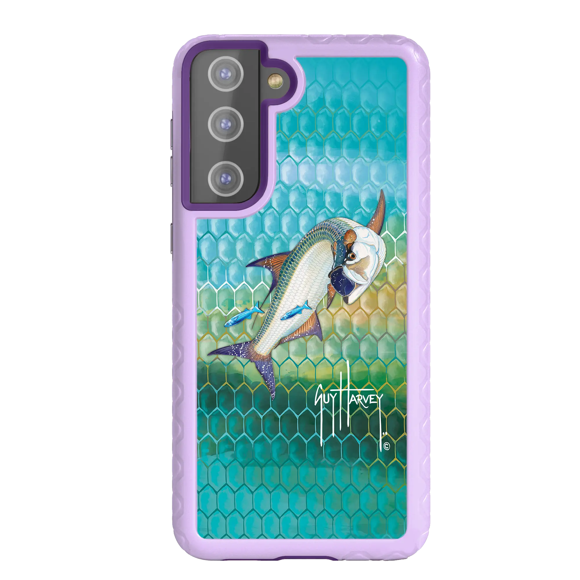 Guy Harvey Fortitude Series for Samsung Galaxy S21 Plus - Tarpon Skin - Custom Case - LilacBlossom - cellhelmet